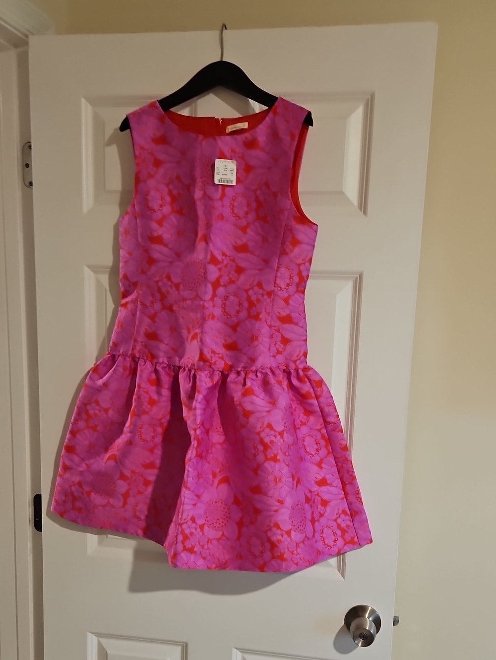 Jcrew Crewcuts Pink Floral Jacquard Party Dress